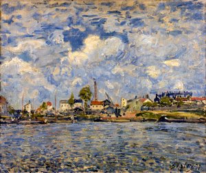 De Seine bij Point du Jour door Alfred Sisley