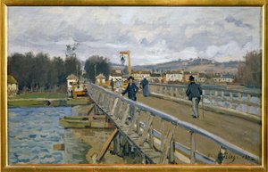 De loopbrug bij Argenteuil door Alfred Sisley