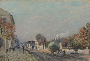 Een straat in Marly, 1876 door Alfred Sisley