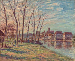 Uitzicht op Moret, 1889 door Alfred Sisley