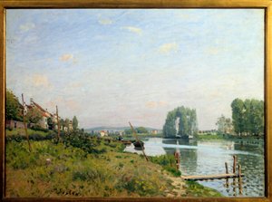 Uitzicht op het eiland Saint Denis door Alfred Sisley