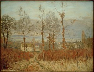 Uitzicht op Louveciennes in de herfst door Alfred Sisley