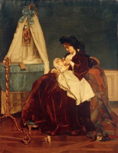 Alfred Stevens, De vrouw van de kunstenaar en zoon Léopold