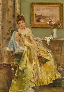 Coquetterie door Alfred Emile Stevens