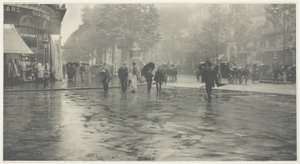 Een natte dag op de boulevard, Parijs door Alfred Stieglitz