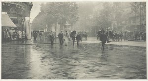 Een natte dag op de Boulevard, Parijs, 1894, gedrukt ca. 1897 door Alfred Stieglitz