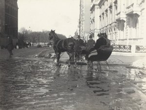 Zondag, Fifth Avenue en 57th Street, New York door Alfred Stieglitz