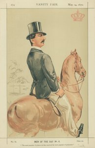 HSH De Hertog van Teck, De populairste van prinsen hij is getrouwd met de populairste van prinsessen, 14 mei 1870, Vanity Fair cartoon door Alfred Thompson