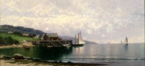 De aanlanding, Bailey Island, Maine, ca. 1907 (olieverf op doek)
