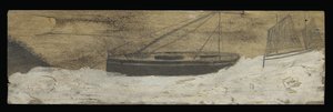 Boten op woelig water door Alfred Wallis
