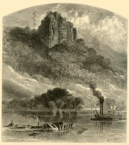 Chimney Rock, nabij Fountain City door Alfred Rudolph Waud