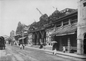 Een hindoeïstische tempel, Pettah, Colombo, ca. 1890, 1910 door Alfred William Amandus Plate