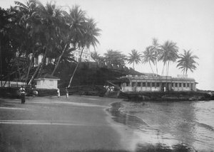 Mount Lavinia Hotel en Badpaviljoen, ca. 1890, 1910 door Alfred William Amandus Plate