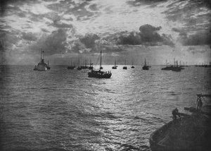 Zonsondergang op de parelbanken, Marrichikaddi, ca. 1890, 1910