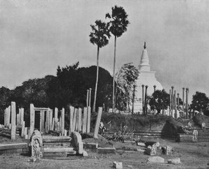 De verwoeste steden van Anuradhapura. Thuparama Dagoba, ca. 1890, 1910