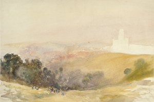 Durham vanaf de Rode Heuvels, 1866-1880 door Alfred William Hunt
