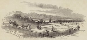 Scène van het spoorwegongeluk, bij Chester, de Dee Viaduct door Alfred William Hunt
