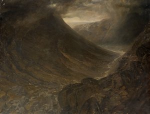 Wasdale Head vanaf Styhead Pass, Cumbria, c.1854 door Alfred William Hunt