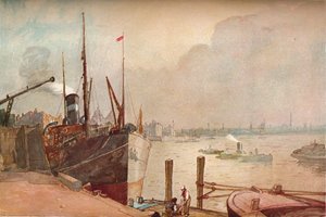 Op de Theems, ca. 1876-1903, 1903 door Alfred William Rich