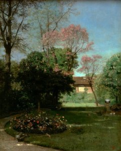De tuin van Alfred Stevens door Alfred de Knyff