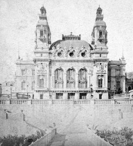Het casino in Monte Carlo, Monaco, eind 19e eeuw door Alfredo Noack