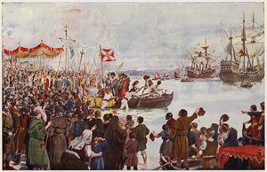 Vertrek van Vasco da Gama naar India