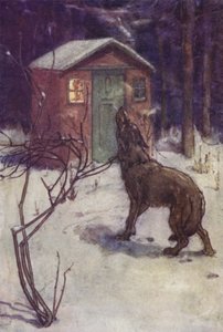 Het gehuil van een wolf