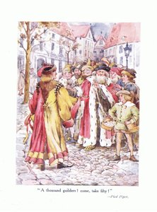 Duizend gulden! Kom neem vijftig!, illustratie uit Poems for the Young: Robert Browning, ca. 1920