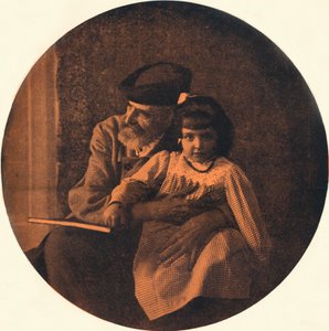Portret van Domenico Morelli en zijn kleinkind