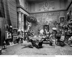 Atelier van de Florentijnse schilder Eduardo Gelli, in Via Marsilio Ficino 10, Florence door Fratelli Alinari
