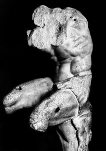 De Belvedere Torso door Apollonios van Nestor, ca. 1890 (zw/w foto)