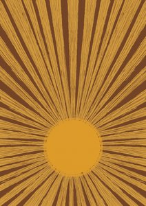 Warme retro-sunburst door Aliya Putrus