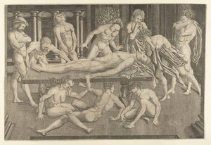 De bewening van Gattamelata de Narni door Allaert Claesz. (attributed to)