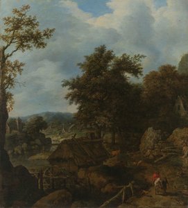 Zweeds landschap met een watermolen