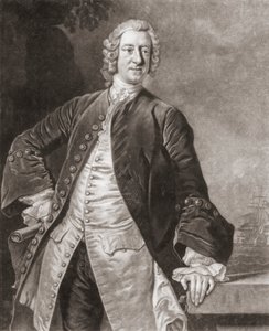 Admiraal Edward Boscawen. Portret.