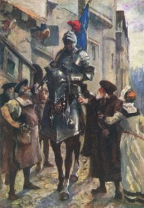 Een Boodschapper van Flodden brengt het Slechte Nieuws naar Edinburgh door Allan (after) Stewart