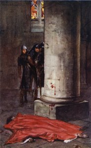 De moord op Thomas a Becket in de kathedraal van Canterbury