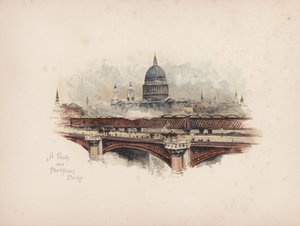 Bekend Londen: St. Pauls en Blackfriars Brug door Allan F. Barraud