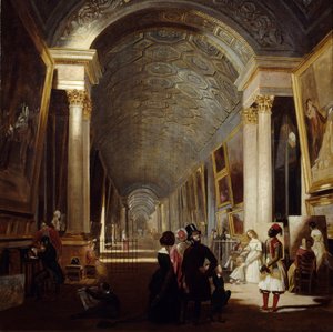De Grote Galerie van het Louvre in 1841