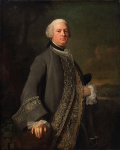 Portret van Sir John Tyrell, Bt. door Allan Ramsay