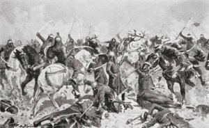 De Laatste Stand van de Rajputs tegen de Mohammedanen in 1192 AD door Allan Stewart