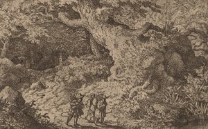 Een dicht bos, waarschijnlijk ca. 1645-1656 door Allart van Everdingen
