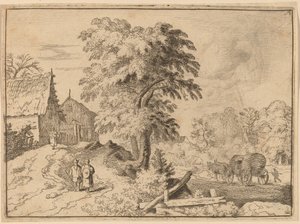 Kar met twee trekpaarden