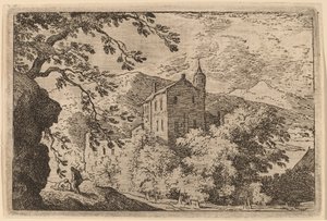 Groot Huis met een Torentje door Allart van Everdingen