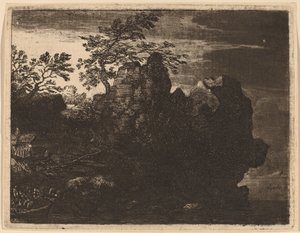 Grote Rots bij de Rivier door Allart van Everdingen