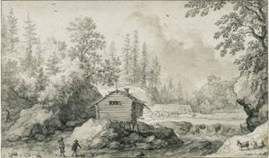 Noords landschap door Allart van Everdingen