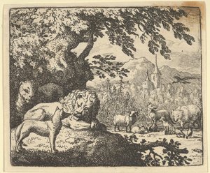 Renard gaat door met zijn leugens, 1650-75 door Allart van Everdingen