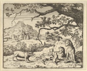 Renard ontvangt een nieuwe dagvaarding van de das, 1650-75