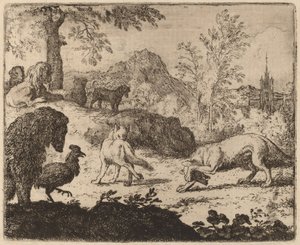 Reinaert Maakt de Wolf Blind aan Eén Oog