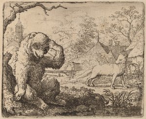 Reinaert Bespot de Treurige Beer, waarschijnlijk ca. 1645-1656 door Allart van Everdingen